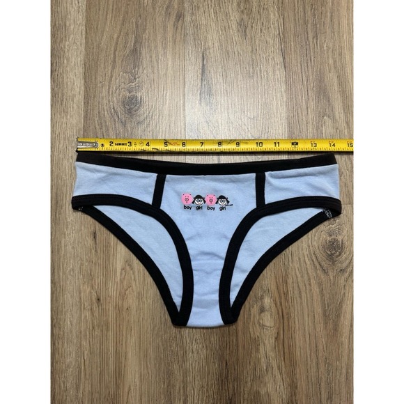 Y2K Vintage David & Goliath "Boy Girl" Women Panties Size S - Picture 2 of 11